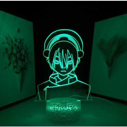 Avatar The Last Airbender 3D Lamp Toph Beifong for Home Decor Birthday Gift LED Night Light Anime Table Light Toph Beifong