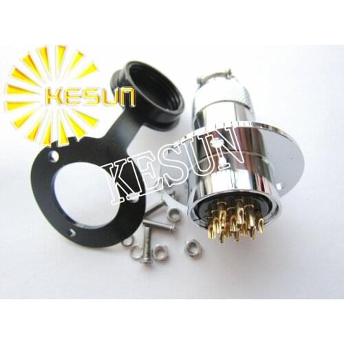 Free Shipping 5pair GX25-12 GX25 12Pin With Flange Male & Female 25mm Wire Panel Connector M25 circular connector Socket Plug