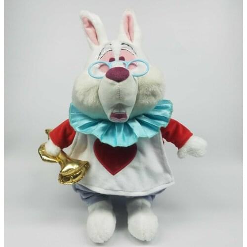 Disney Alice in Wonderland The White Rabbit Plush Toy Stuffed Dolls 35cm High Quality Birthday Gifts For Children