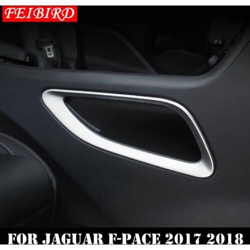 Interior For Jaguar F-Pace F Pace 2017 2018 Middle Console Storage Gear Box Side Decoration Cover Trim Matte Silver