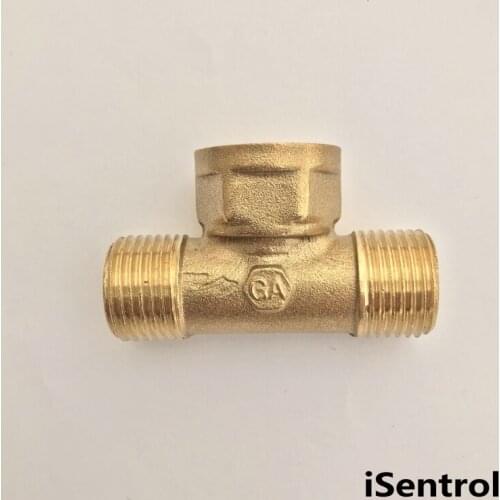 Brass Tee BSP 1/2 inch Female Male Male