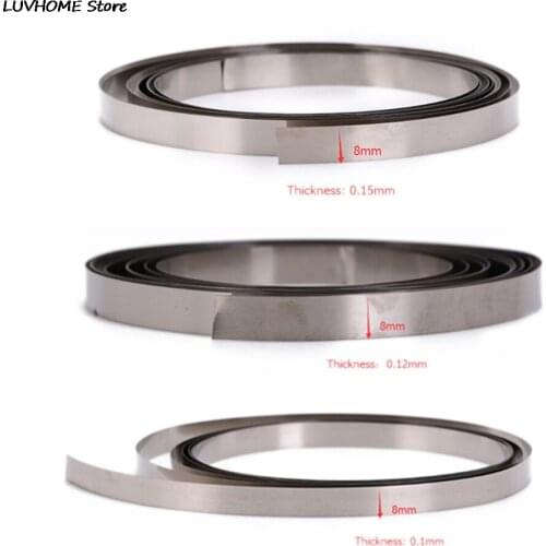 8mm X 0.1/0.12/0.15mm 2M Pure Nickel Strip Tape For Li 18650 Battery Spot Welding Compatible For Spot Welder Machine