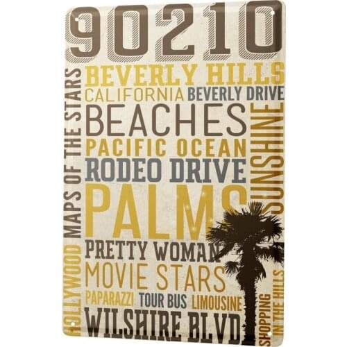 LEotiE SINCE 2004 tin Sign World Trip Beverly Hills