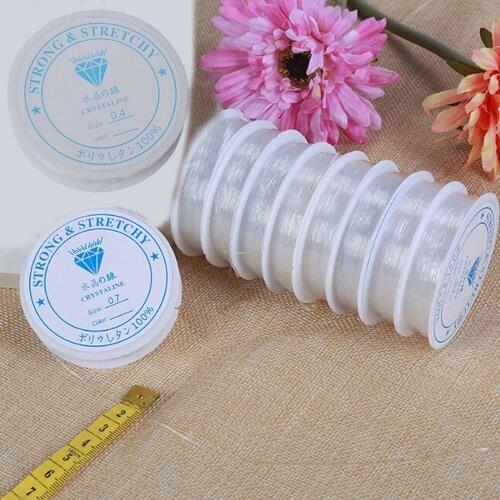 Hot 1 Roll Round Flexible Elastic Crystal Line Rope Cord for Jewelry Making Beading Bracelet Rope