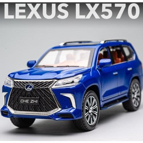 1:24 Lexus LX570 Diecast Alloy Car Model Collectible Diecasts Boy Birthday Present Pull Back Die cast Toys Vehicles for Children