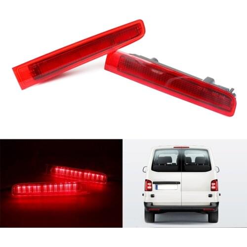 Niscarda Car LED Left/Right Barn Door High Level Lamp Red Rear Bumper Reflector Brake Light For VW T5 T6 2003-2016