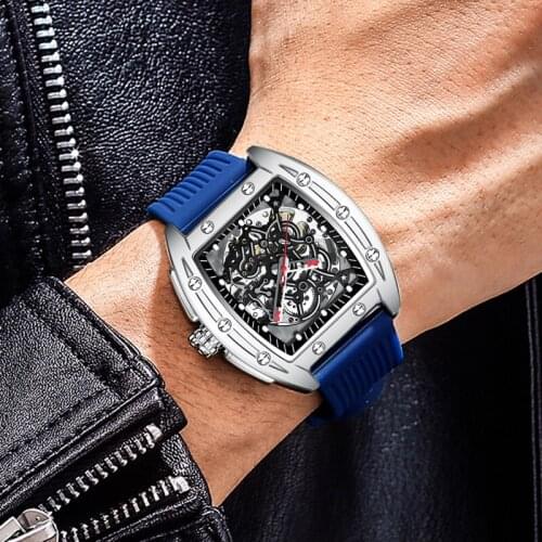 2021 NEW Sports Mens Watches Top Brand Luxury Rubber Strap Automatic Mechanical Men Watch Classic Male Clocks High Quality