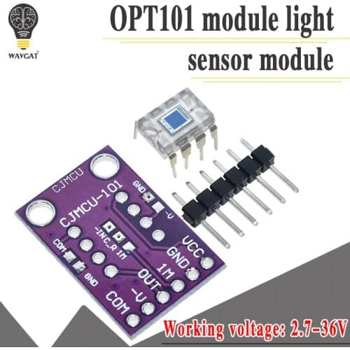 OPT101 Light Analog Light Intensity Sensor Module Single Chip Photoelectric Diode 14KHz CJMCU-101