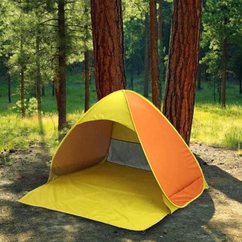 Automatic Beach Tent Waterproof Speed Pop-up Tent Outdoor 2-3 People Foldable Sun Shelter Tent With Pegs And Storage Bag