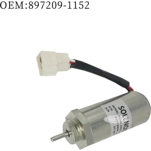 For Kobelco excavator flameout switch (24V) flameout solenoid valve OE:897209-1152 8972091152 Made in China Kobelco