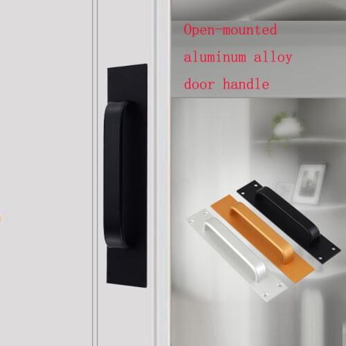 Sliding door handle Fire Toilet Door Pull Plate Push aluminum alloy fire door security door bathroom handle No fading
