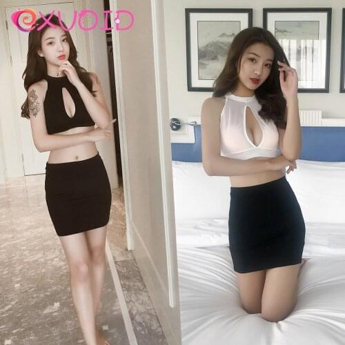 EXVOID Sex Toys for Woman Erotic Women Costumes Sex Shop Secretary Lady Role Play Flirting Sexy Lingerie Skirt Bady Doll Dress