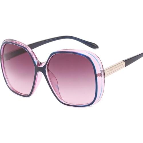 2019 Fashion Big Frame Sunglasses Women Brand Designer Gradient Lens Travel Sun glasses UV400 Oculos De Sol Gafas Multicolor