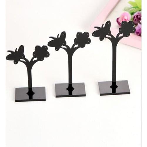 SZanbana 3 Pcs Kit Jewelry Display Stand Storage Ear Stud Hanger Holder Show Earring Organizer Flower&Butterfly Shape Rack Gift