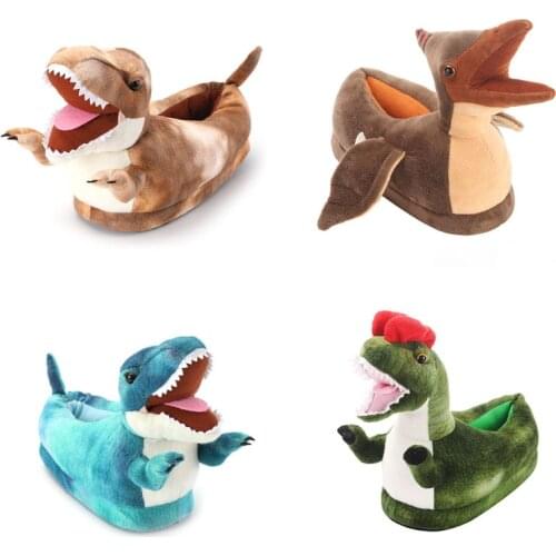 Winter Womens/Men Floor Home Shoes Ladies Indoor Plush Slides Female Sneakers Cute Cartoon Animal Slippers Couple Flip Flops