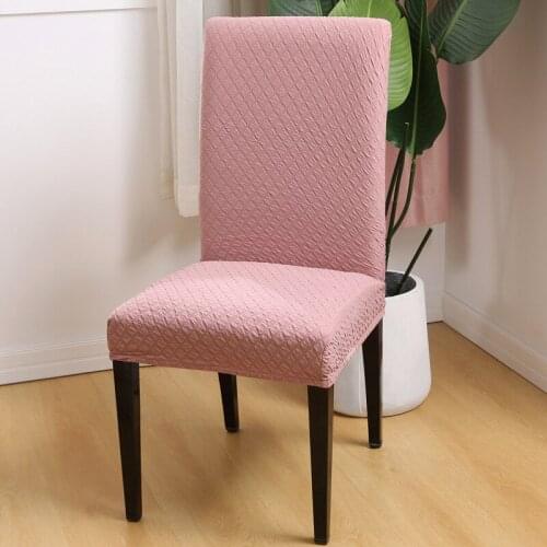 Jacquard Chair Cover Spandex Elastic Chair Slipcover Case Stretch Chair Cover for Wedding Hotel Banquet Chair Covers Living Room