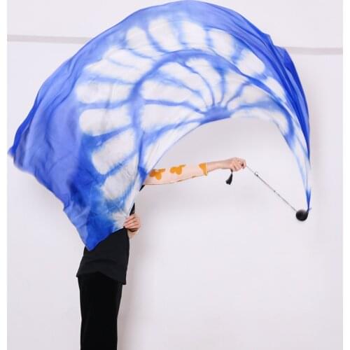 Belly Dance Silk Veil POI Chain Ball Women Belly Dance 100%Silk POI Streamer Stage Props Thrown Ball Professional Customized