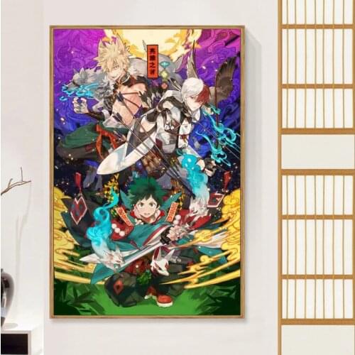 Painting by numbers art paint by number Hand-painted anime my hero college home home wall corridor decorative painting