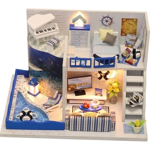 1/24 DIY Dollhouse Miniature Dollhouses in Bopis LED Lights - The
