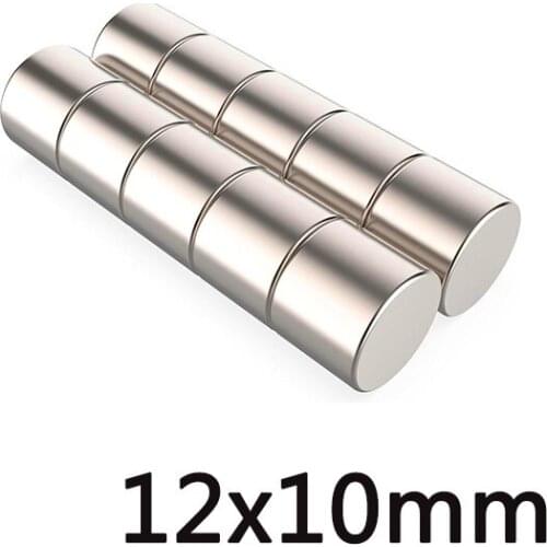 10/20/50PCS 12x10 mm Super Powerful Strong Magnetic Magnets Permanent Neodymium Magnets 12x10mm Small Round Magnet 12*10 mm