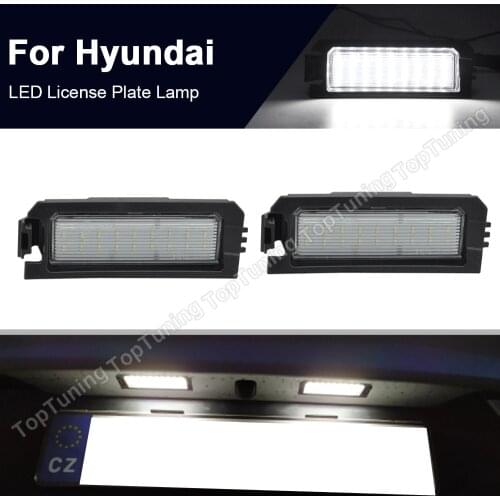 2x LED License Plate Lights For Hyunda Elantra GT 2017- I30 PD PDE Fastback PD Sonata 2018- Velostar 2019- For Kia Rio Niro