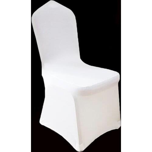 500 PCS Universal White Stretch Polyester Spandex Wedding Party Chair Covers for Weddings Banquet Hotel Decoration Decor