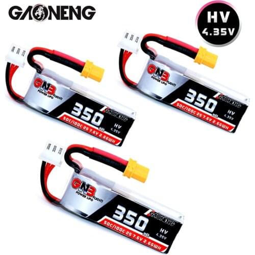 1/2/3/5PCS GAONENG GNB 2S 7,6 mAh 350 V HV 4,35 V 50C/100C Lipo XT30 battery for ETAFPV Beta75X 2S Beta65X 2S Whoop Tiny Drones