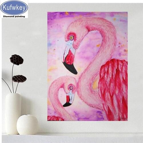 DIY Diamond Embroidery Sunset Flamingo Full square 5d Diamond Painting Diamond Cross Stitch Mosaic Crystal Decoration Drawing