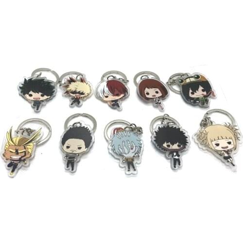 Anime My Hero Academia Midoriya Izuku Todoroki Shoto Acrylic Keychain Pendant Bags Charm Decor Cartoon Cosplay Accessories Toys