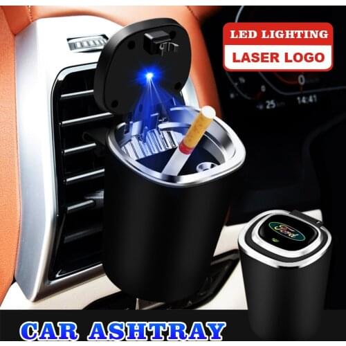 Car Ashtray Garbage Coin Storage Cup Container Cigar Ash Tray For Ford Focus Fiesta Ranger Mondeo Escort Falcon Flex S-MAX Kuga