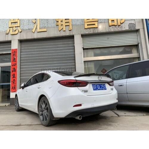 Auto Car Styling ABS Plastic Unpainted Color Rear Roof Trunk Wing Boot Roof Spoiler For Mazda 6 atenza Spoiler 2014-2018