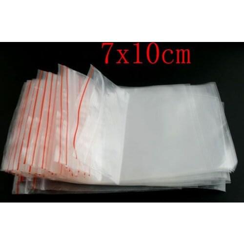 DoreenBeads Retail 500PCs Transparent(Useable Space:9cm x 7cm)Zip Lock Plastic Bags 10cm x 7cm(3 7/8" x2 6/8")