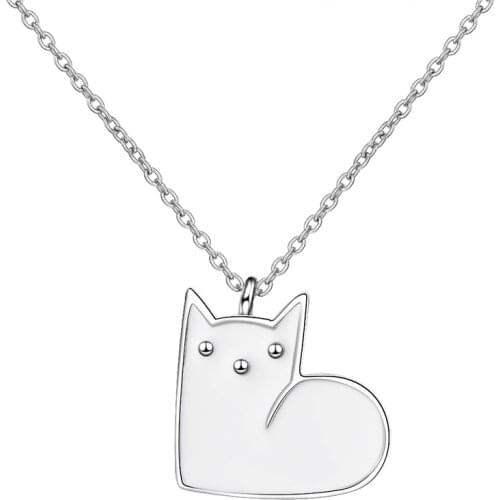 Cute Creative Black White Cat Pendant Necklace Women Wedding Clavicle Chain Fashion Party Jewelry Girl Gift