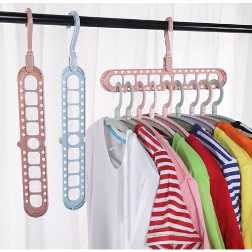 Multi-port Support Circle Clothes Hanger Clothes Drying Rack Closet Organizer Space Saving Scarf Clothes Hangers Storage Racks
