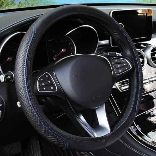 Soft Leather Breathable Hand-sewn Car steering Wheel Cover For Nissan qashqai Citroen c4 c5 c3 Chevrolet cruze aveo Peugeot