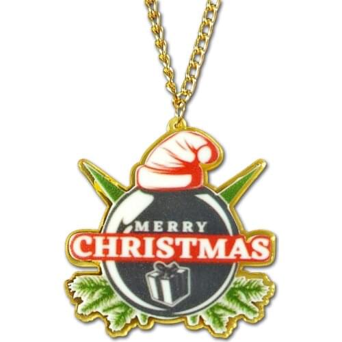New Trendy Custom Acrylic Cute Christmas Luck Pendant Necklaces for Kids Fashion Accessories Jewelry