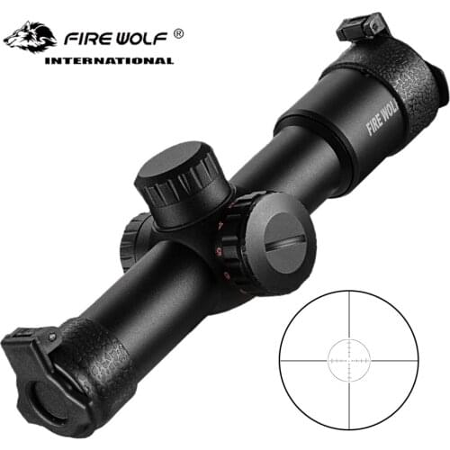 Fire Wolf 4.5x20 compact hunting rifle mirror red P4 cross sight with sight, tactical with reversible lens cap and ring