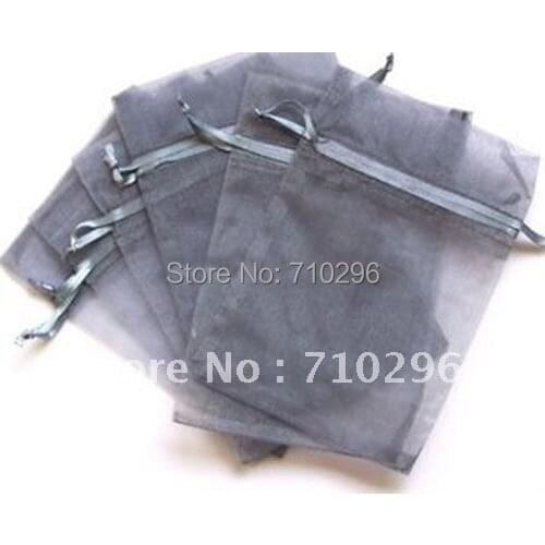 Wholesale 200pcs/lot Gray Organza bag 7*9 cm Gift bag for jewelry packing