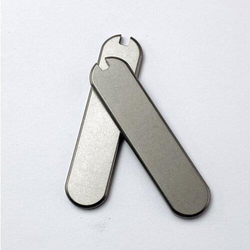 1Set Patches Titanium Alloy Chip Modified TC4 Handle Patches DIY Knife Handle Material Making For 58mm Victorinox Swiss Army New
