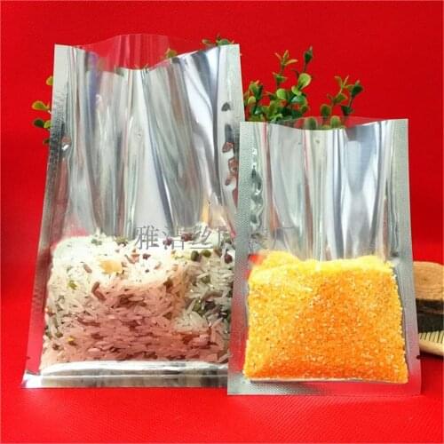 Transparent-Silver Aluminum Foil Vacuum Bag Sealer Bag Storage Pack Different Sizes