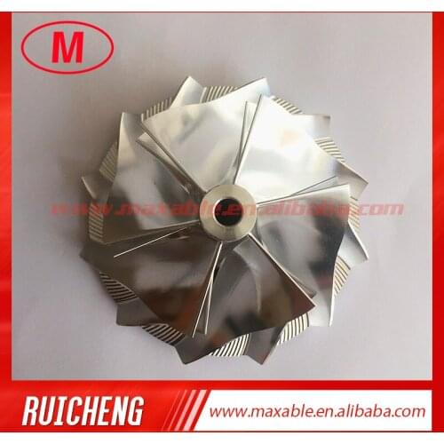 RHF5 49.50/63.80mm 6+6 blades high performance Reverse turbocharger billet/milling/aluminum 2618 compressor wheel