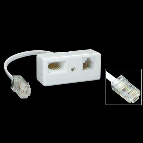 RJ45 Plug to BT RJ11 Secondary Splitter Telephone Adapter