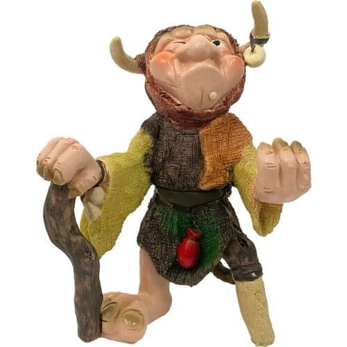 Garden Gnome Statue Miniature Garden Gnomes Dwarf Figurines Resin Elves Garden Gnomes Guard DIY Toys Halloween Decoration