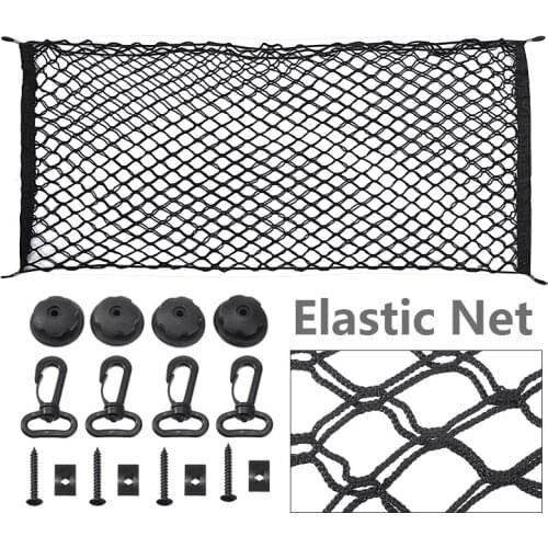 New Arrival 1pc 110*50cm Large Car Cargo Net Nylon Elastic Mesh for Car Luggage Storage SUV Truck