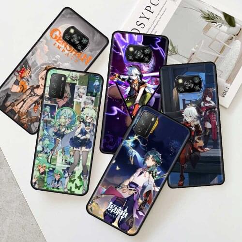 Genshin Impact Game Silicone Phone Case For Xiaomi Mi 11 Lite Poco X3 NFC M3 Pro 5G F3 GT For Redmi Note 9S 8 Pro 9 Cover