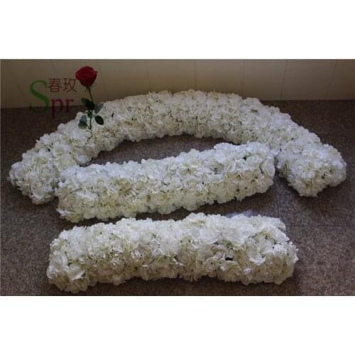 SPR High quality 2m/lot wedding flower wall stage or backdrop decorative wholesale artificial flower table centerpiece