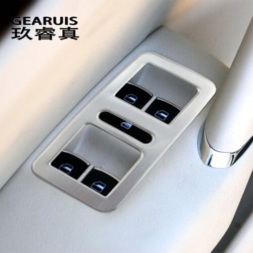 Car Styling Door Armrest panel For VW Volkswagen Passat B7 Cover Stickers Trim for Window Glass Lifting Buttons Auto Accessories