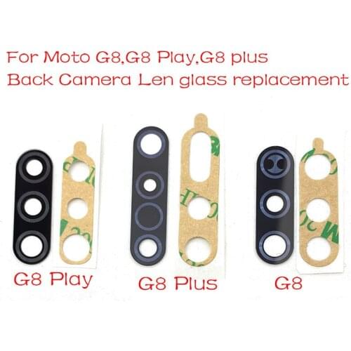 2Pcs Camera Glass For Moto G8 G9 E7 Plus Z3 Play Z4 X4 G8 power Lite One Fusion Hyper Rear Back Camera Lens Glass With Sticker