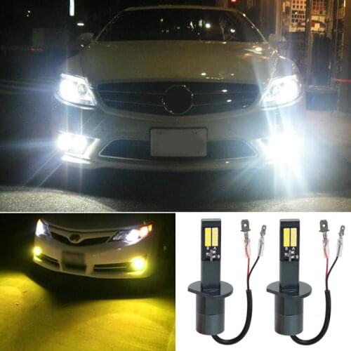 2pcs H1 H7 LED Headlights H3 3000LM Led Lights 30W DC 9-32 V Car Headlight Bulb Led H7 Diode CSP Two-color Fog Lights For Auto
