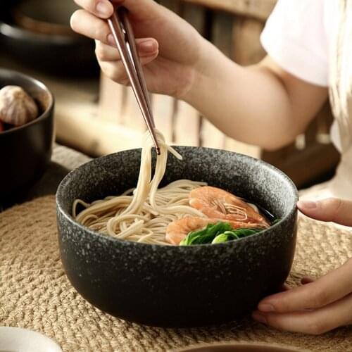 Creative Noodle Wrist Large Ramen Bowl Ceramic Millet Porridge Bowl Noodle Bowl Beef Soup Noodle Bowl Decorative Cereal Bowl